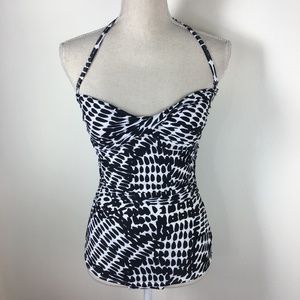 Old Navy One-Piece B/W Pebble Pattern Swimsuit